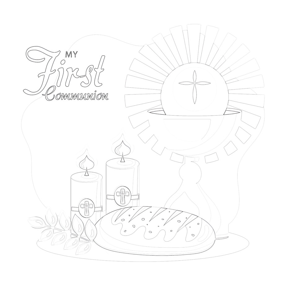 First Communion - Coloring page