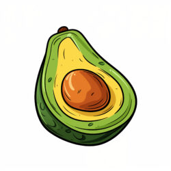 Fresh Avocado Coloring Page - Origin image