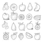 Fruits Collection Coloring Page