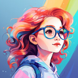 Girl Stylish Glasses - Origin image