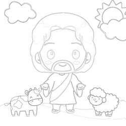 Good Friday with Jesus Coloring Page - Printable Coloring page