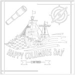 Happy Columbus Day Coloring Page