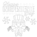 Happy Independence Day Coloring Page