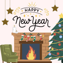 Happy New Year Coloring Page - Origin image