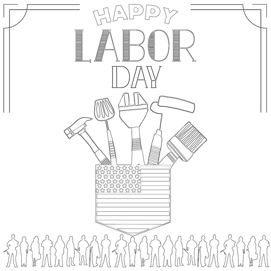 Labor Day Coloring Page