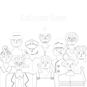 Professions - Coloring page