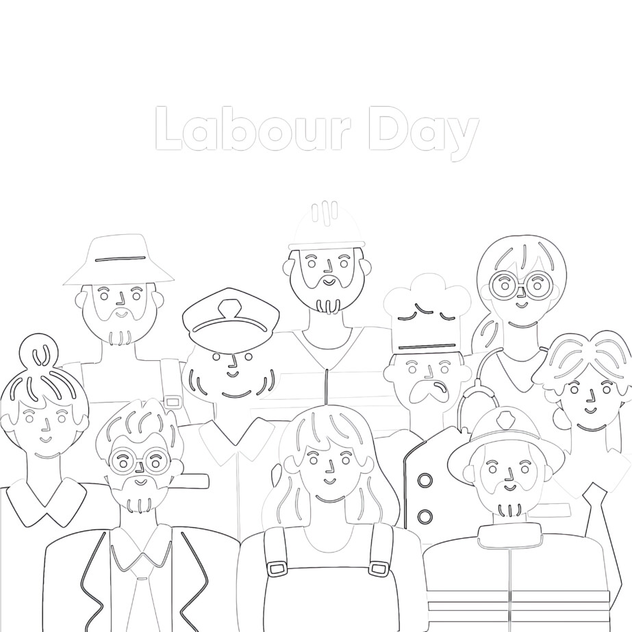 Professions - Coloring page