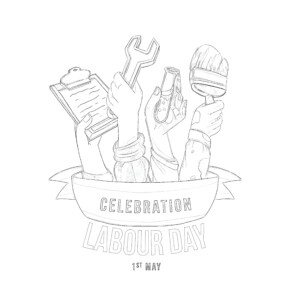 Labor Day - Coloring page
