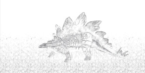 Little Stegosaurus - Coloring page
