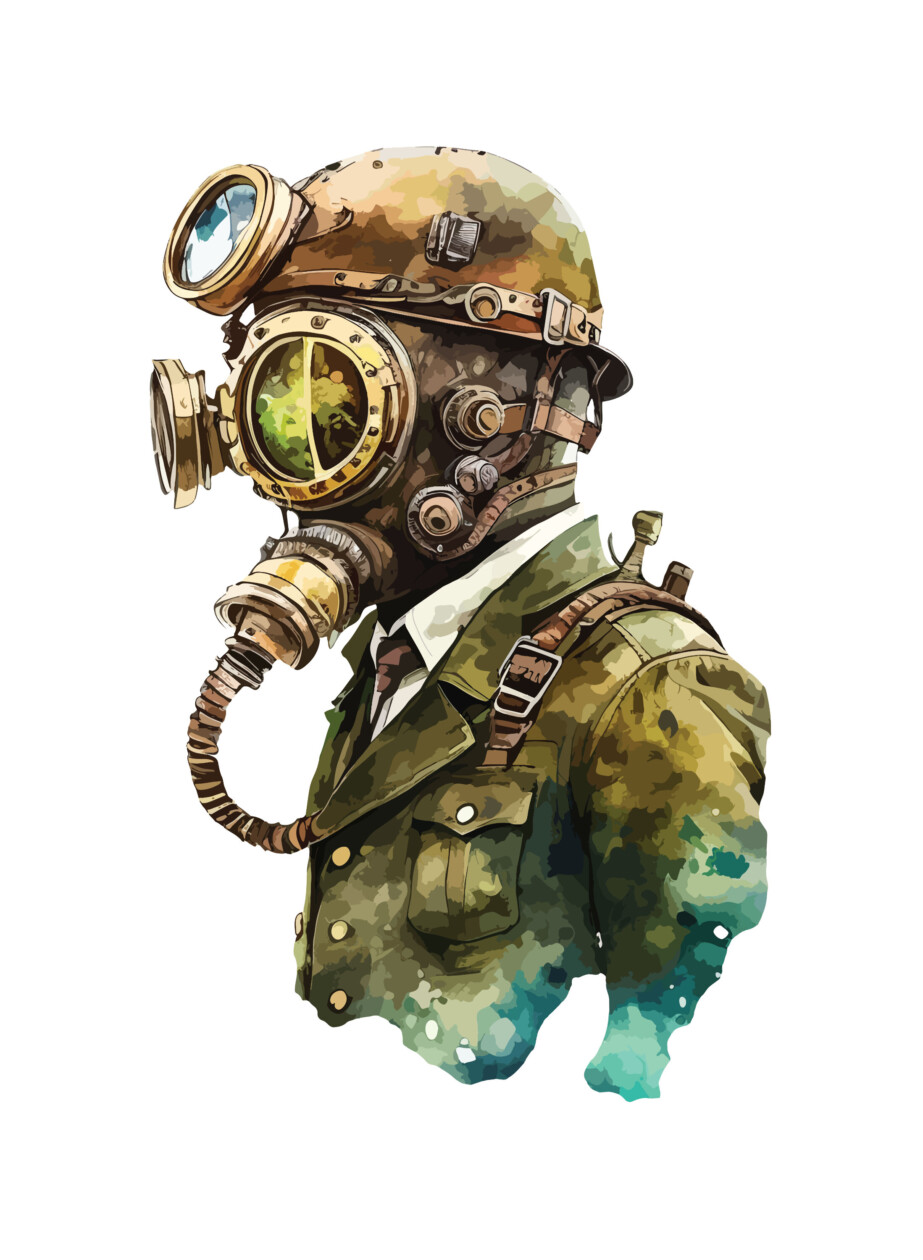 Scuba Diver Steampunk - Original image