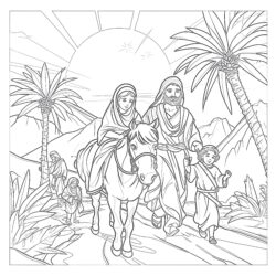 Palm Sunday Coloring Page - Printable Coloring page