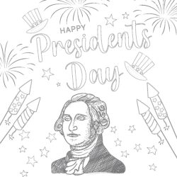 Presidents Day Coloring Page - Printable Coloring page