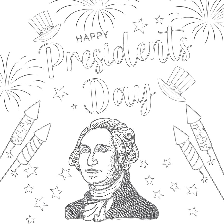 Presidents Day Coloring Page