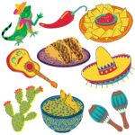 Set Mexican Coloring Page 2