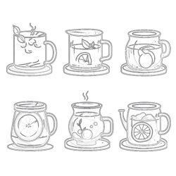 Set Tea - Printable Coloring page