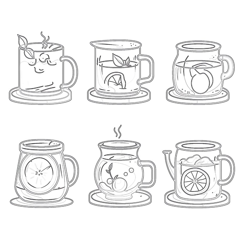 Set Tea Coloring Page