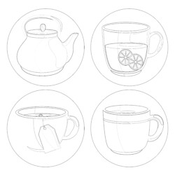 Set Tea - Printable Coloring page