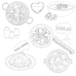 Spanish Cuisine Coloring Page