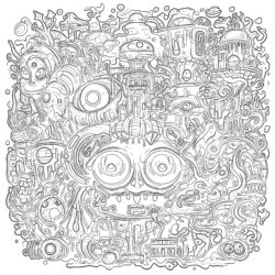 Trippy Adult - Printable Coloring page