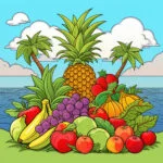 Tropical Plants And Fruits Coloring Page 2 2