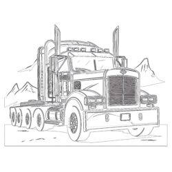 Truck - Printable Coloring page
