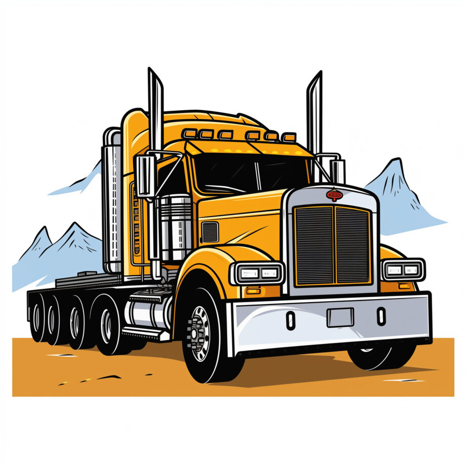 Truck Coloring Page 2Original image