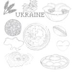 Ukraine Food Coloring Page