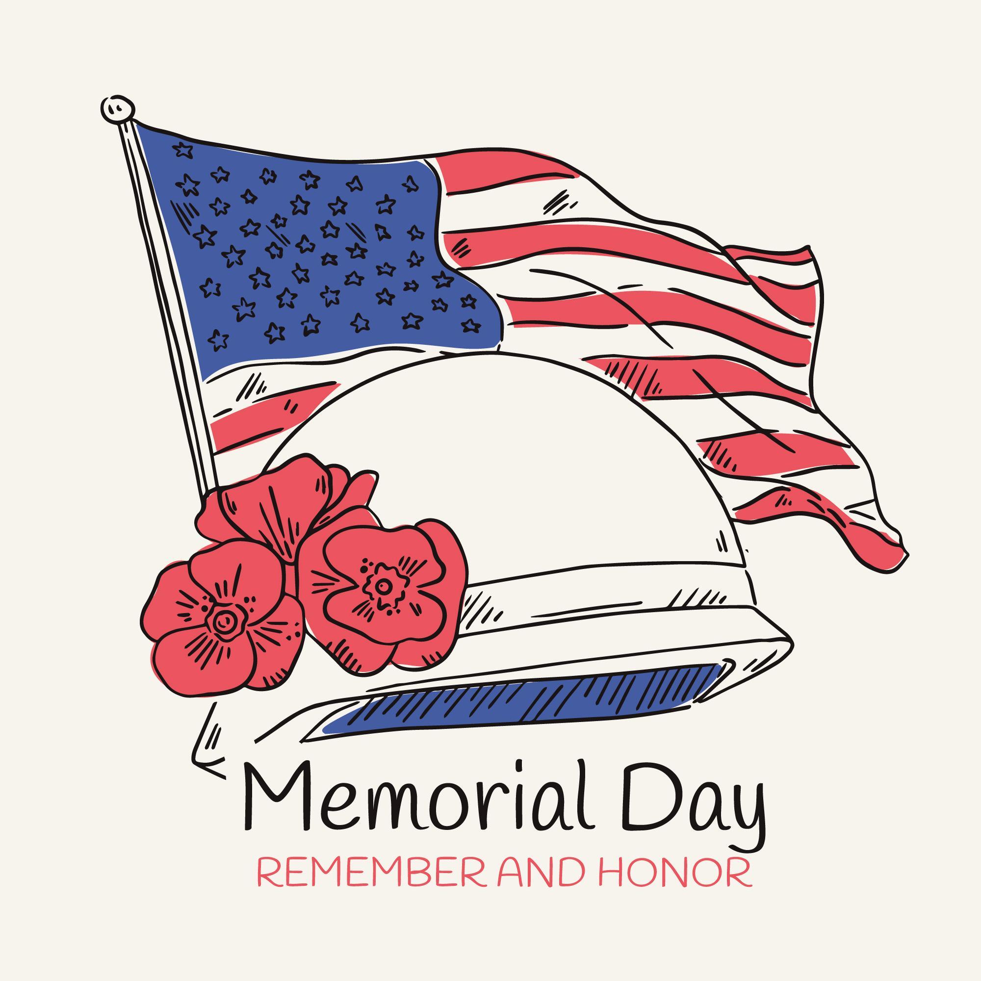 USA Memorial Day coloring page - Mimi Panda