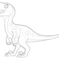 Brontosaurus Dinosaur With Eggs - Printable Coloring page