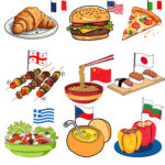 World Food Set Coloring Page 2