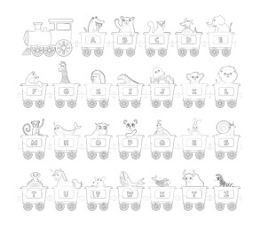 Alphabet - Coloring page
