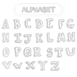 Alphabet Coloring Page - Printable Coloring page