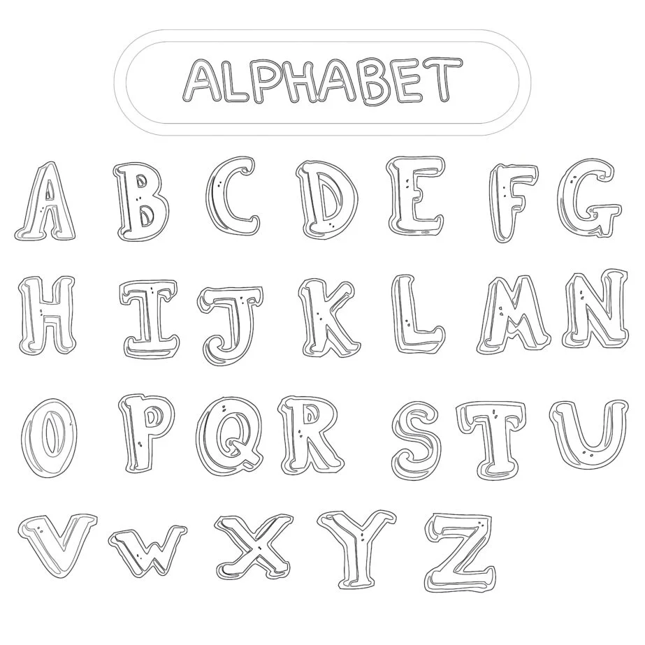Alphabet Coloring Page
