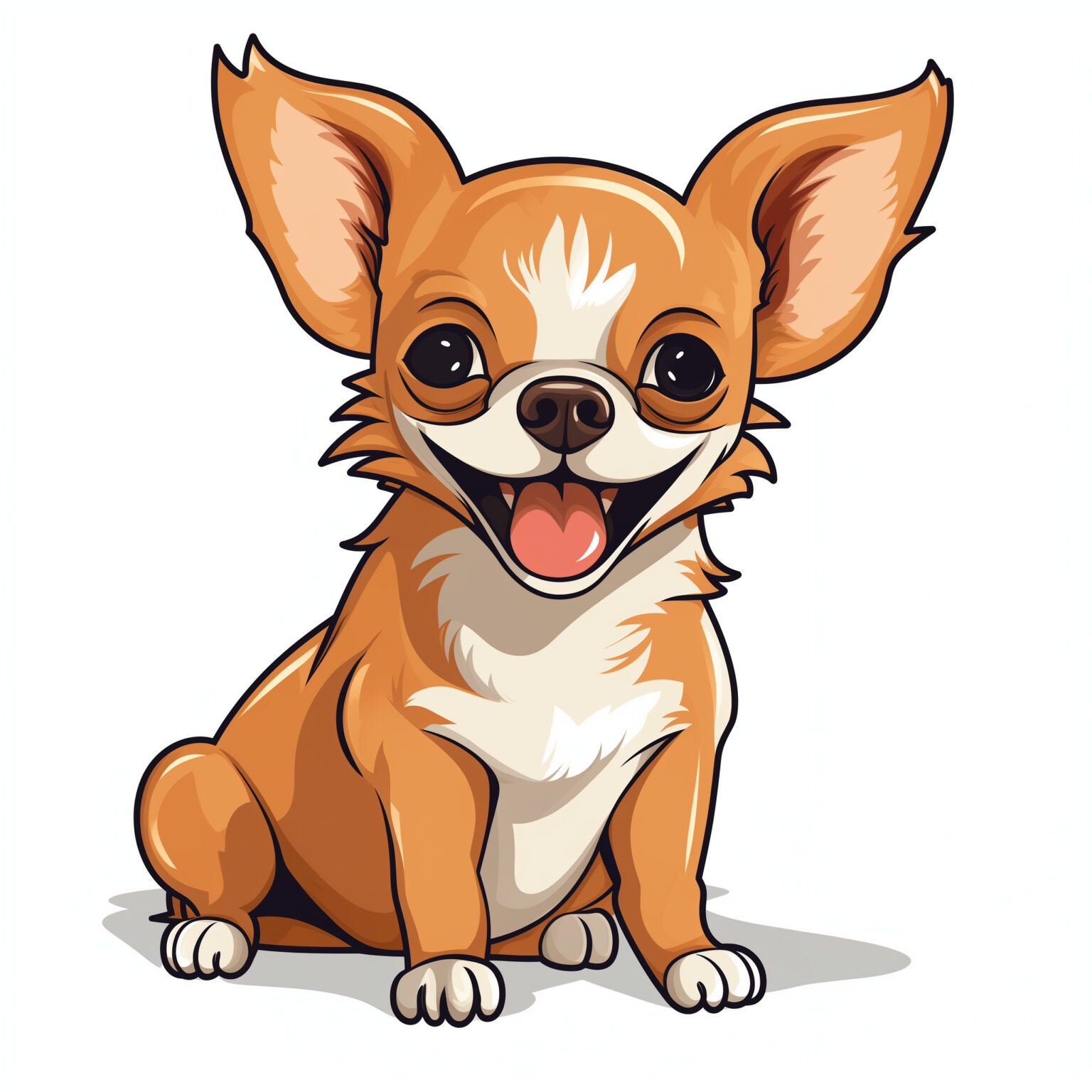 Chihuahua Breed Smiling Coloring Page | Coloring Pages Mimi Panda