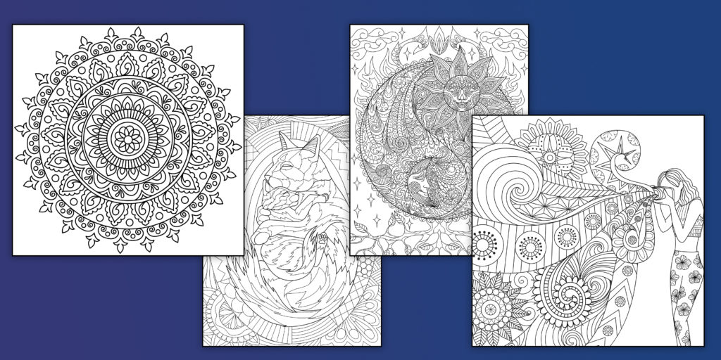 collage coloring pages