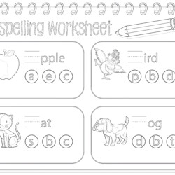 Colouring Spelling - Printable Coloring page