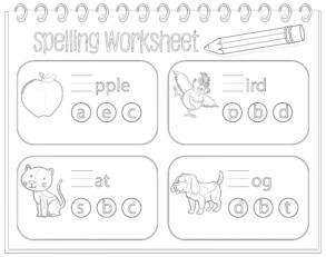 Colouring Spelling - Coloring page