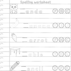 Colouring Spelling - Printable Coloring page