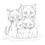 Page de Coloriage Des Chats Mignons