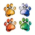 Verschiedene Katzenpfoten Malvorlage 2 2