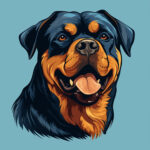 Hund Rottweiler Rasse Malvorlage 2