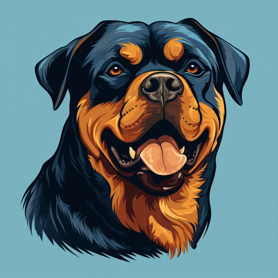 Dog Rottweiler Breed Coloring Page 2