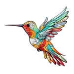 Hummingbird Coloring Page 2