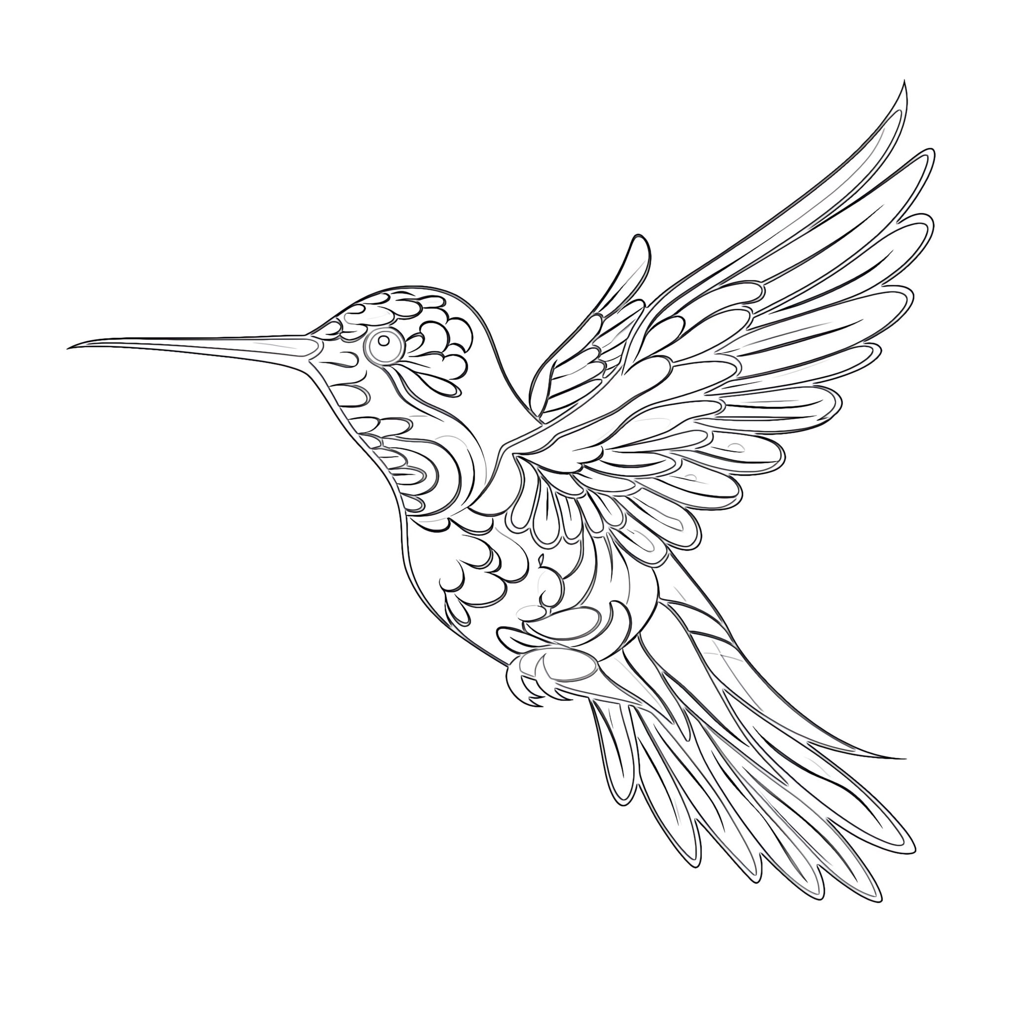 Hummingbird Coloring Page Coloring - Hummingbird Coloring Page 2048x2048