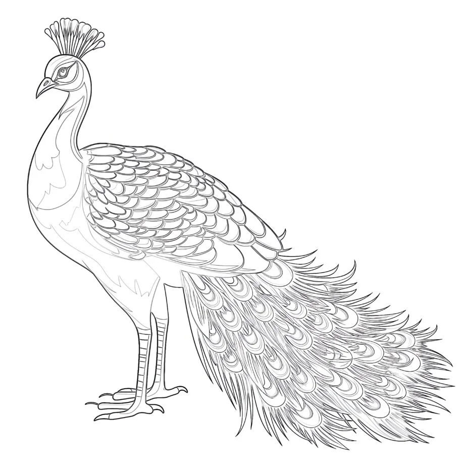 Peafowl Página Para Colorear