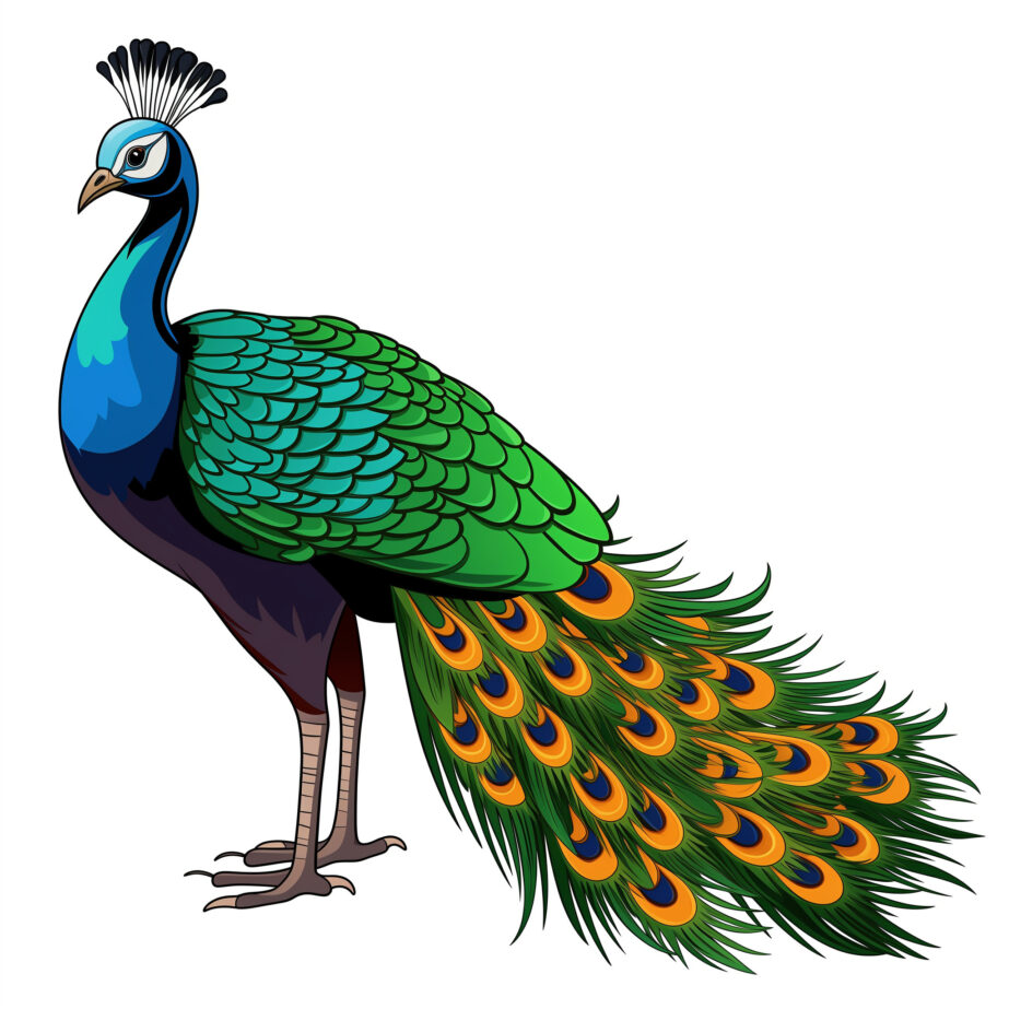 Peafowl Coloring Page 2Original image