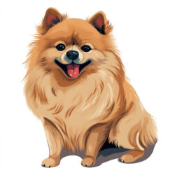 Pommerscher Hund Ausmalbild Seite - Ursprüngliches Bild