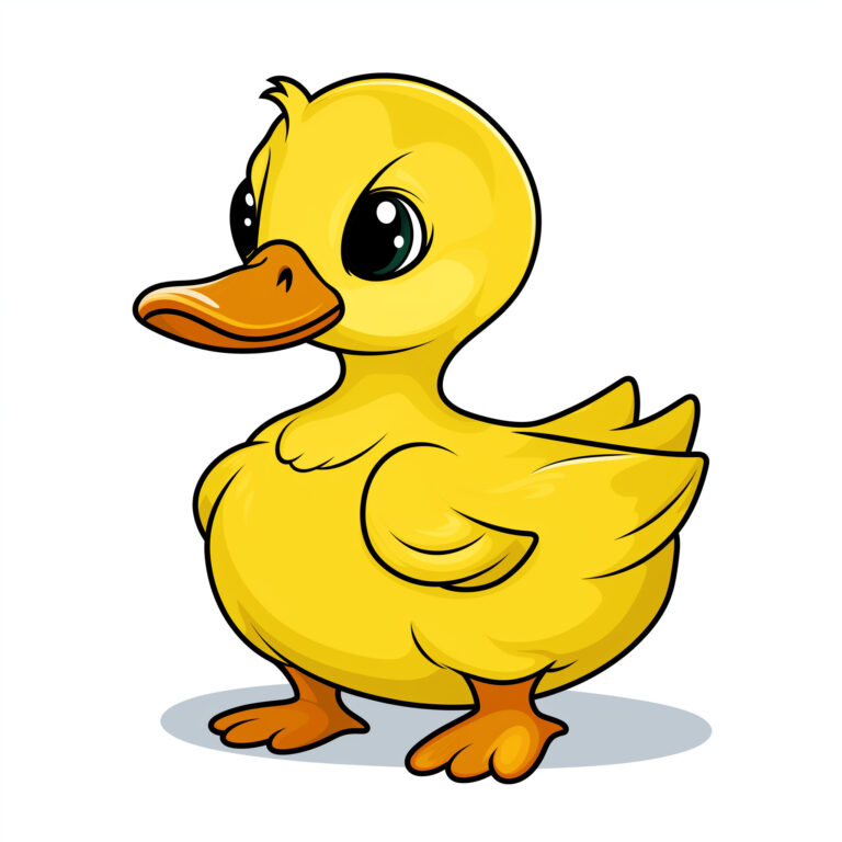 Yellow Duck Coloring Page | Coloring Pages Mimi Panda