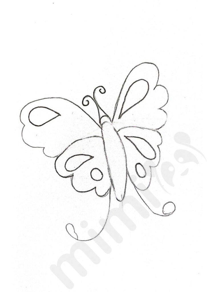 Butterfly drawing tutorial for kids 3