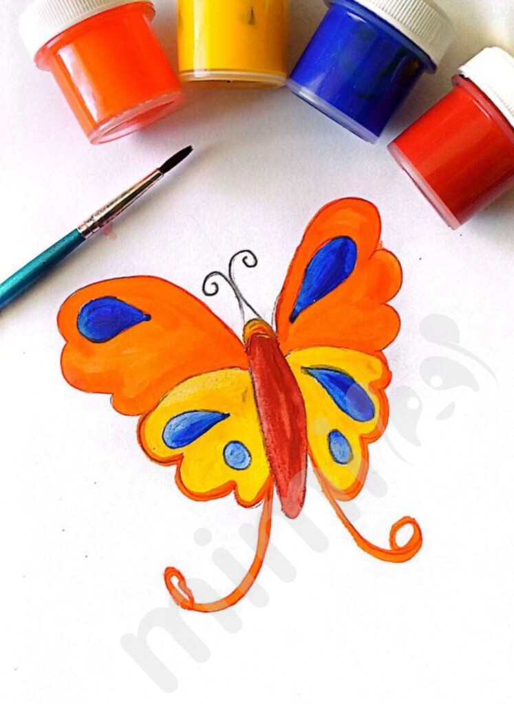 Butterfly drawing tutorial for kids 5